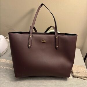 Coach oxblood Leather Tote Bag